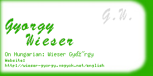 gyorgy wieser business card